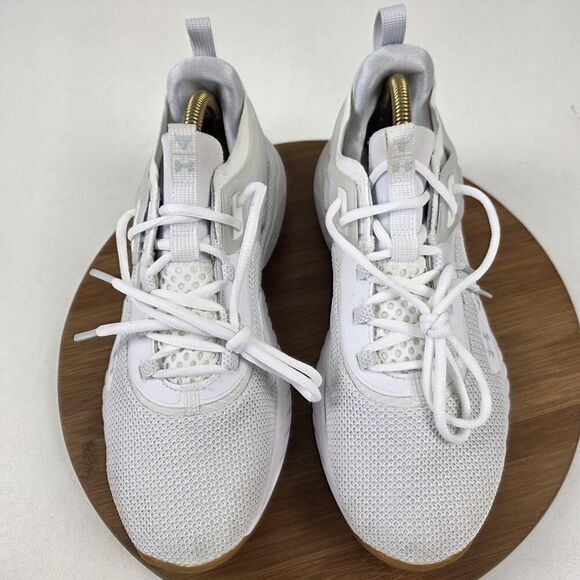Under Armour Project Rock Shoes Mens Size 10 White HOVR Training Sneakers Gym - Picture 5 of 16